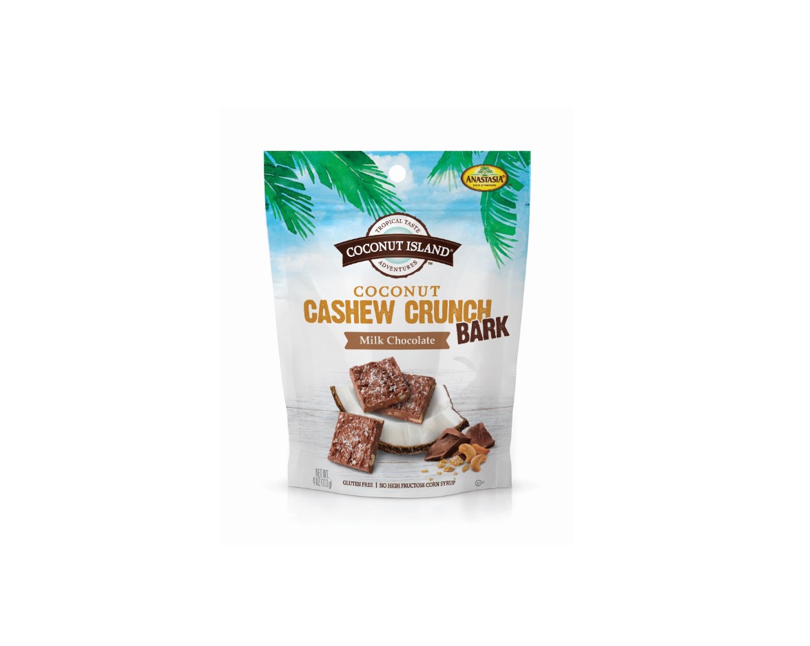 Coconut Cashew Crunch BARK, Milk Chocolate