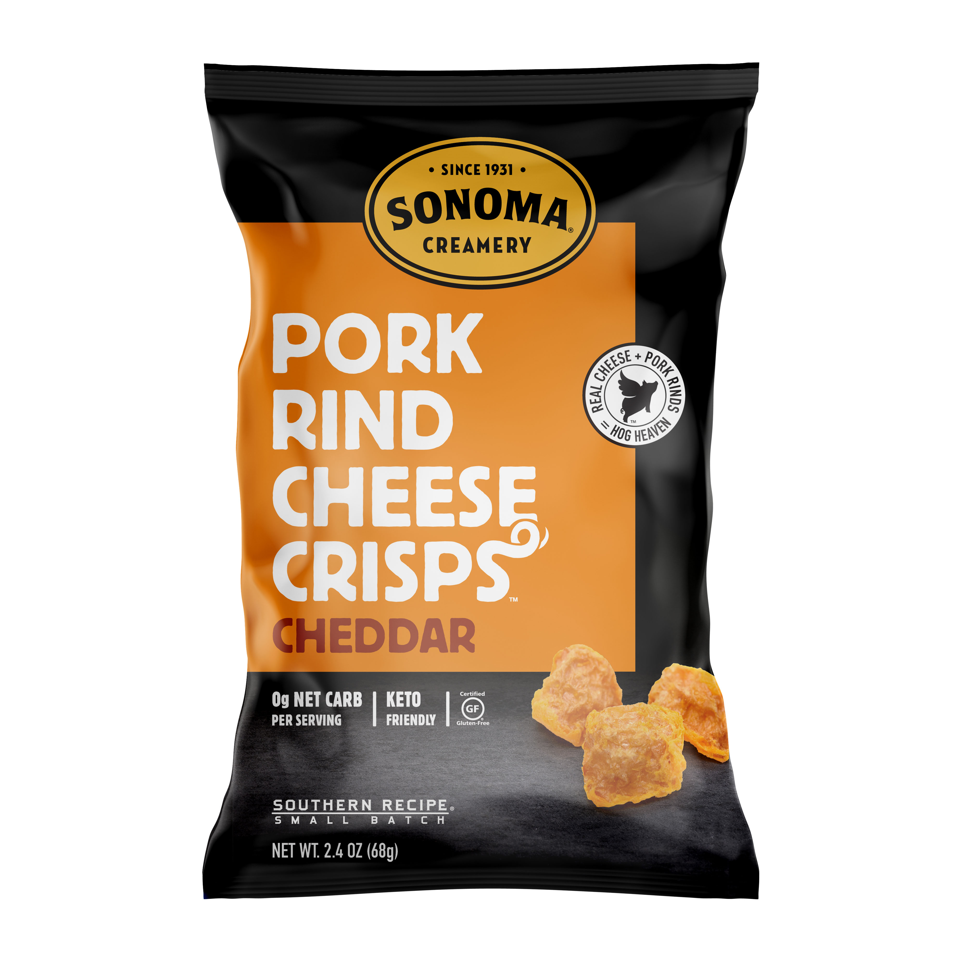 Pork Rind Cheese Crisps/Cheddar