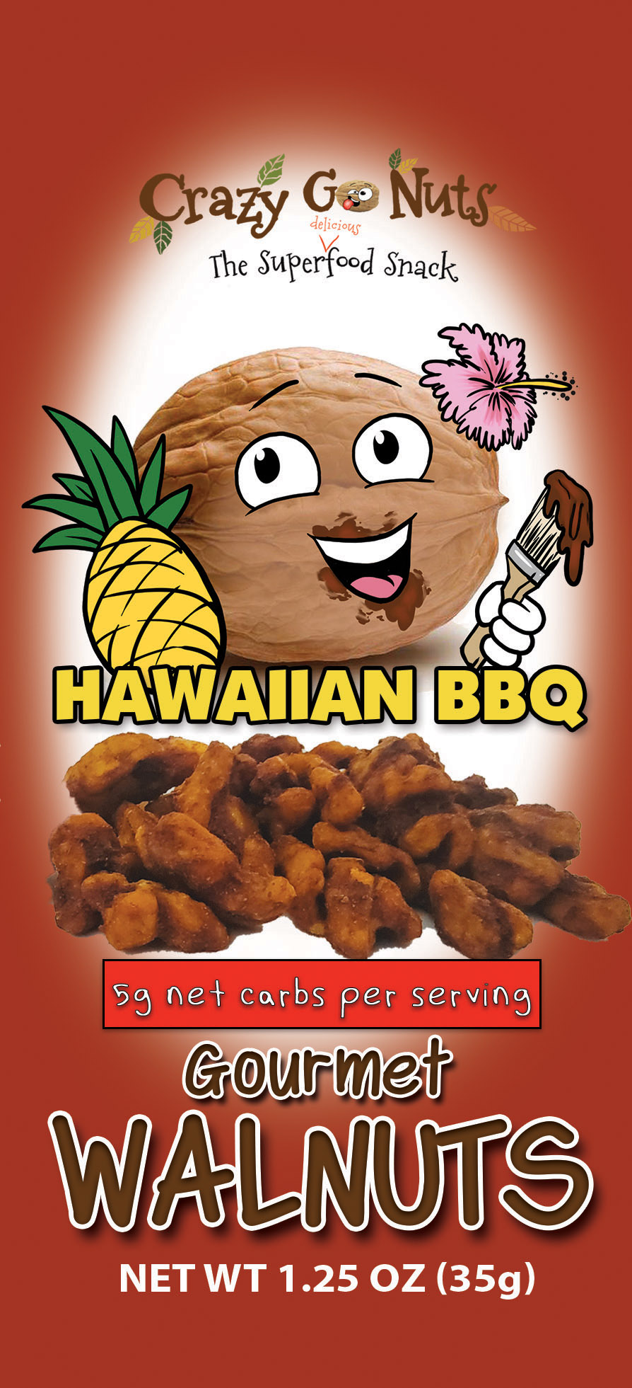 Hawaiian BBQ Walnut Snacks