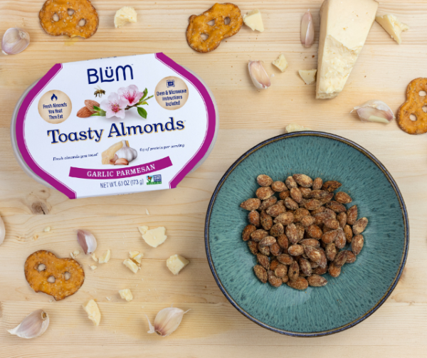 Garlic Parmesan Toasty Almonds