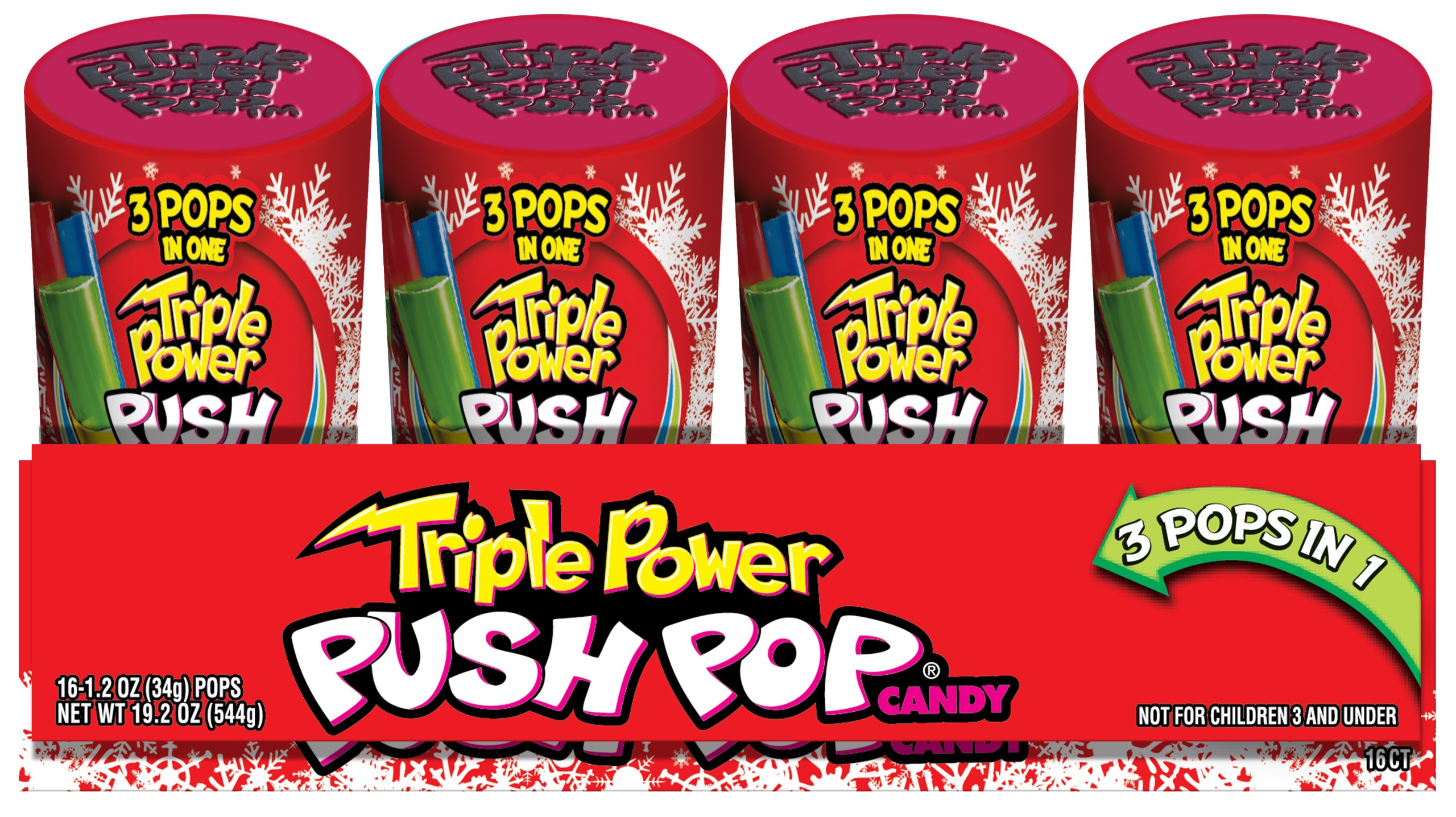 Push Pop® navideño de triple potencia
