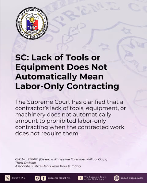 SC: Lack of Tools or Equipment Does Not Automatically Mean Labor-Only Contracting