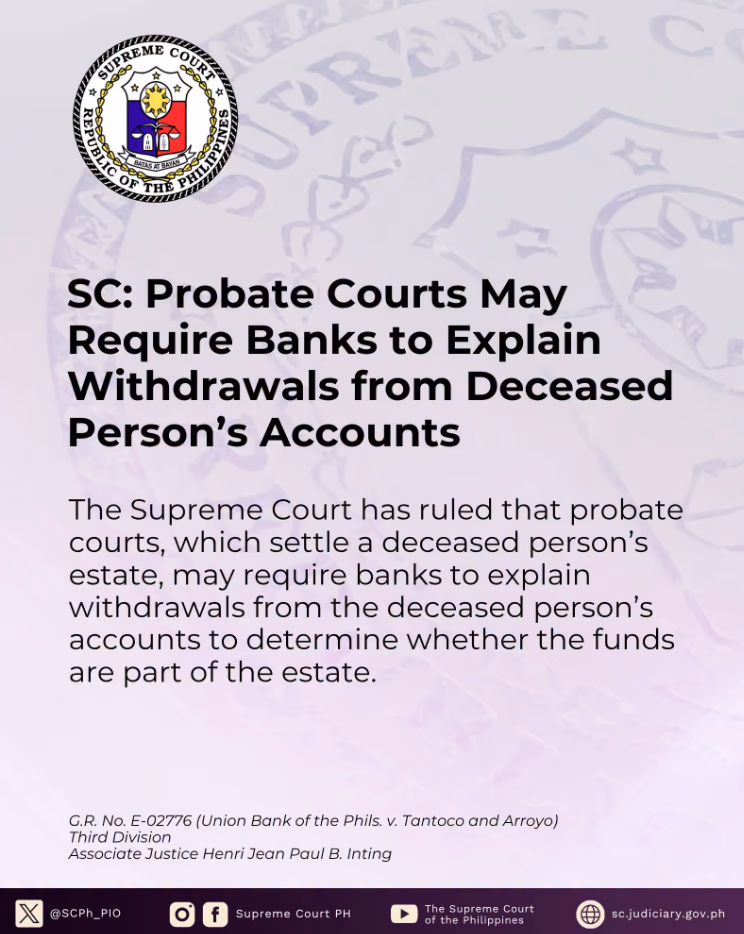 SC: Probate Courts May Require Banks to Explain Withdrawals from Deceased Person's Accounts