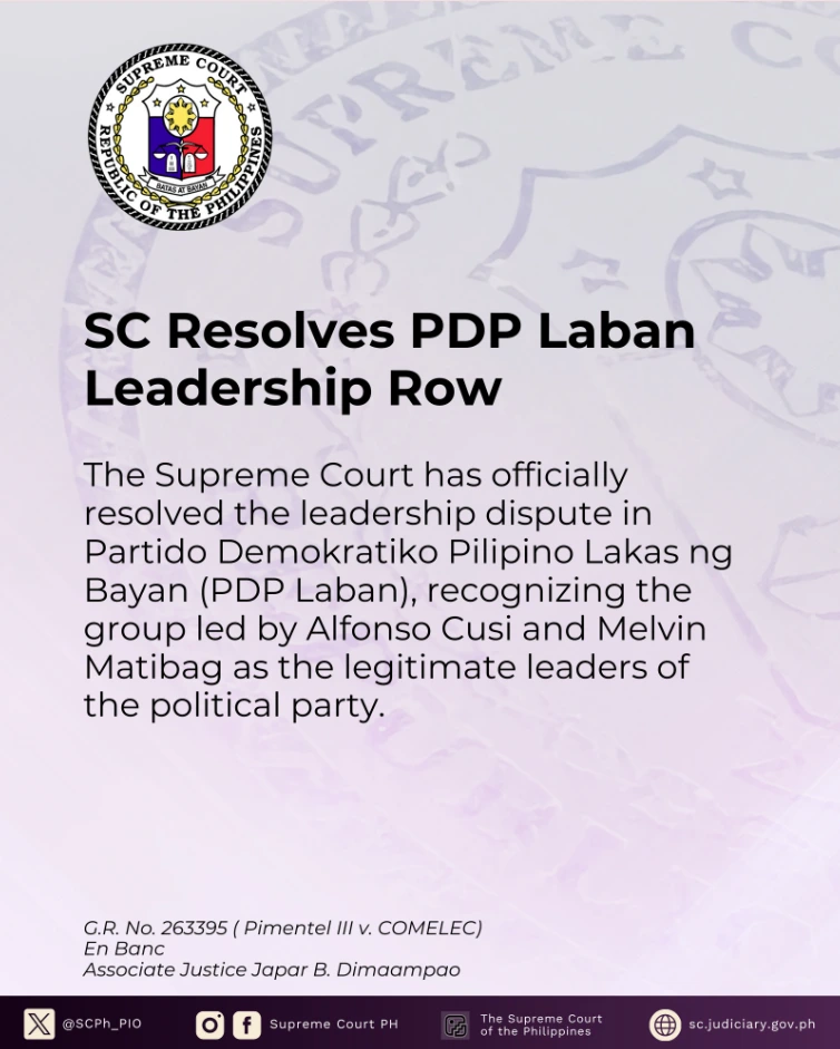 SC: Resolves PDP Laban Leadership Row