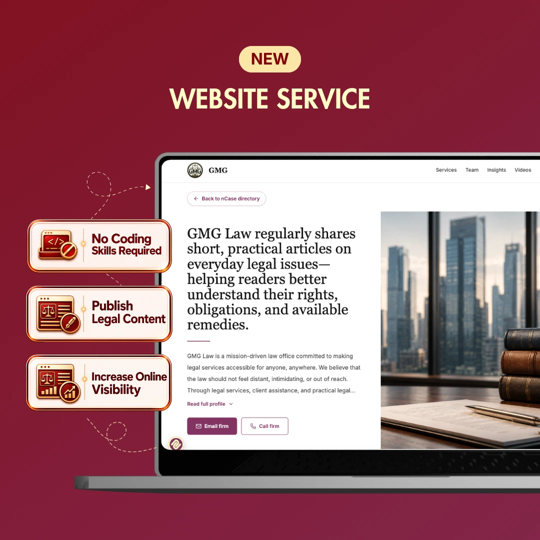 Increase your firm's visibility and digital presence with nCase Website Service