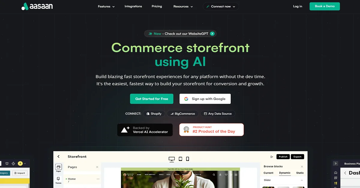 Nightlife vibes no code template homepage screenshot.