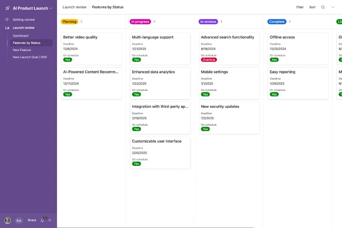 AI Product Launch web application template