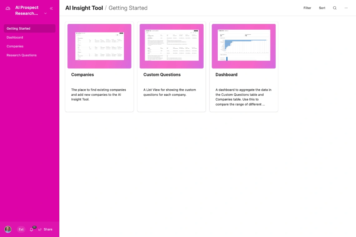 AI Prospect Research web application template