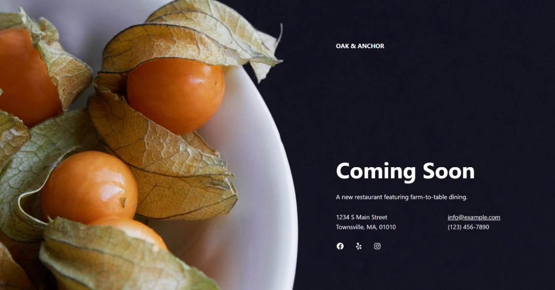 Coming Soon website template