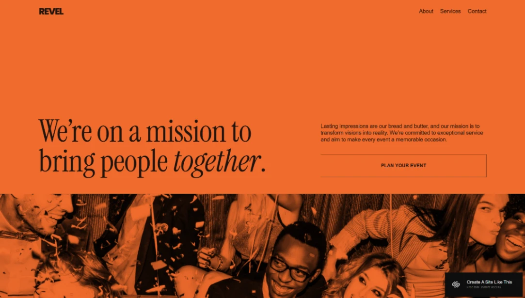 Event Planning website template