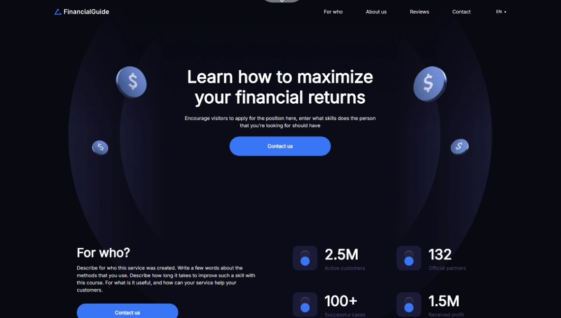 Financial Consultant website template