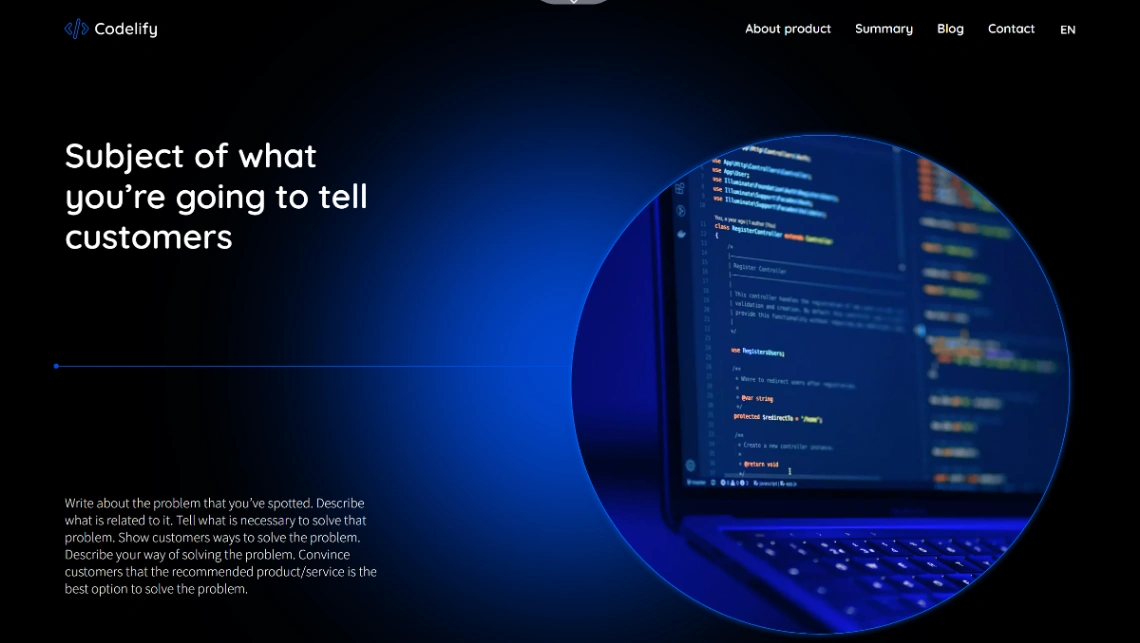 IT specialist website template