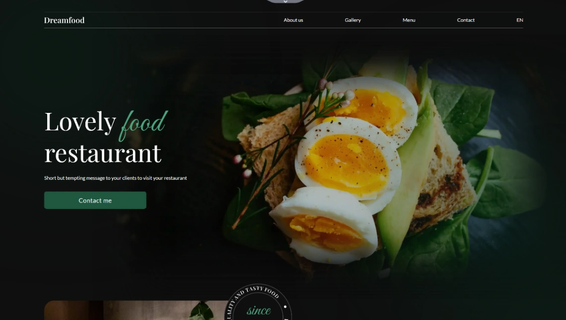 Charming restaurant website template