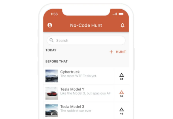 Product Hunt Clone website template