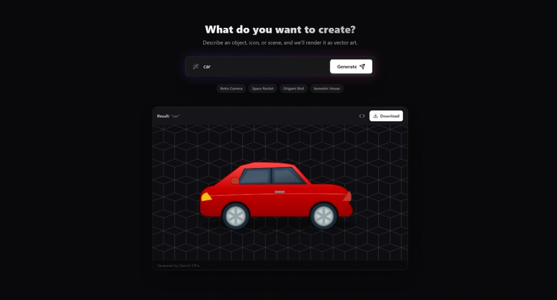 SVG Generator App web application template