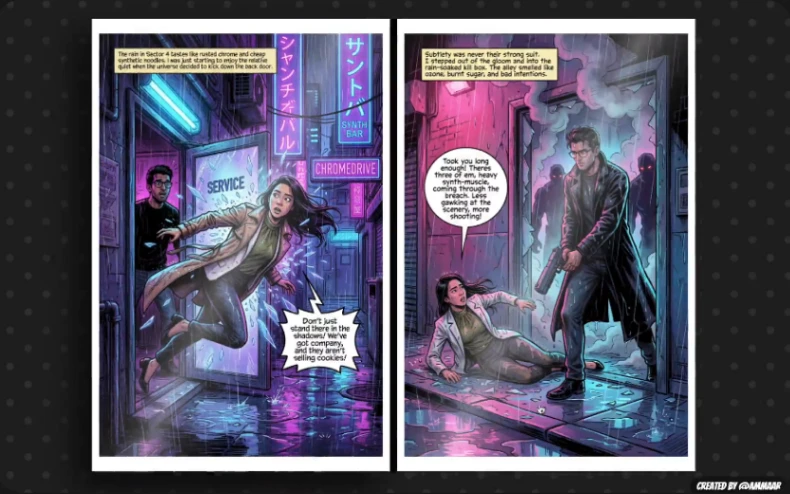 Personalized Comic App web application template