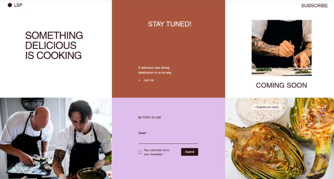 Restaurant Opening (Fresh) website template