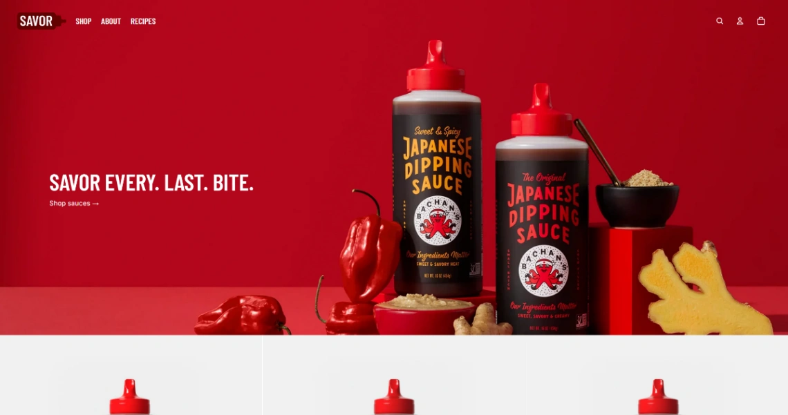 Food E-commerce website template