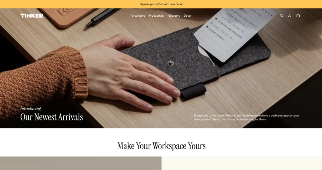Modern Storefront website template