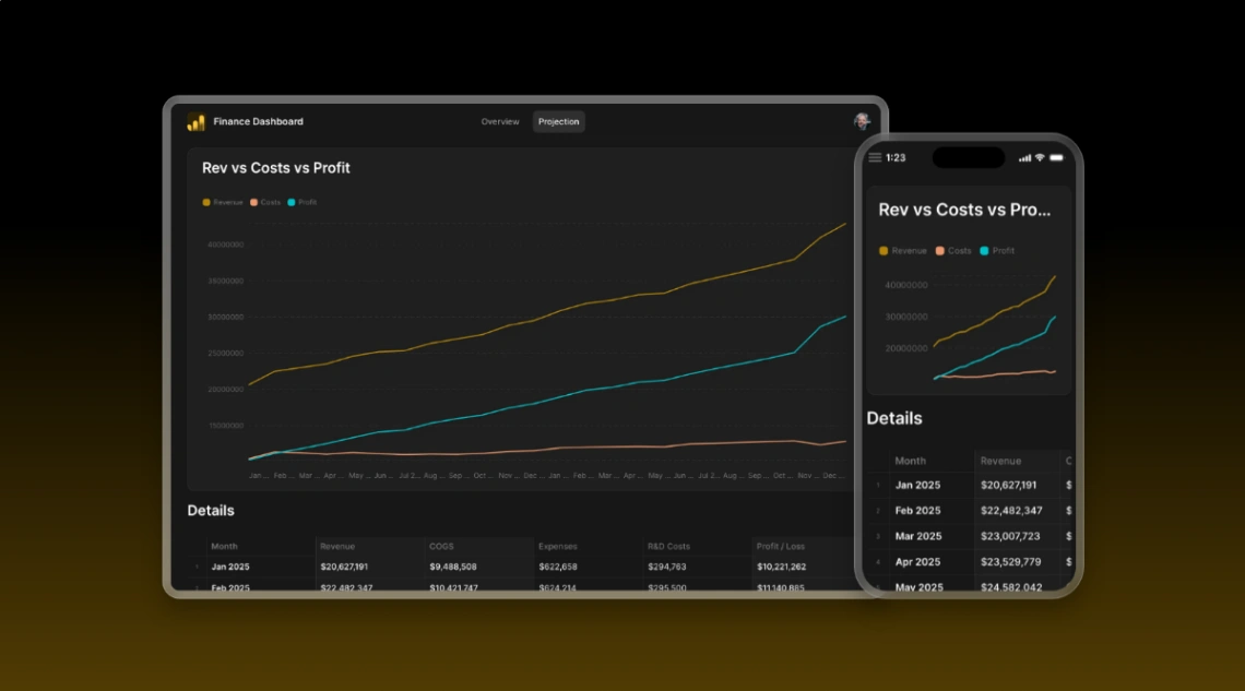 Finance Dashboard website template