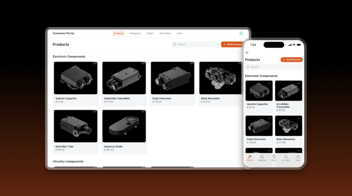 Customer Portal website template