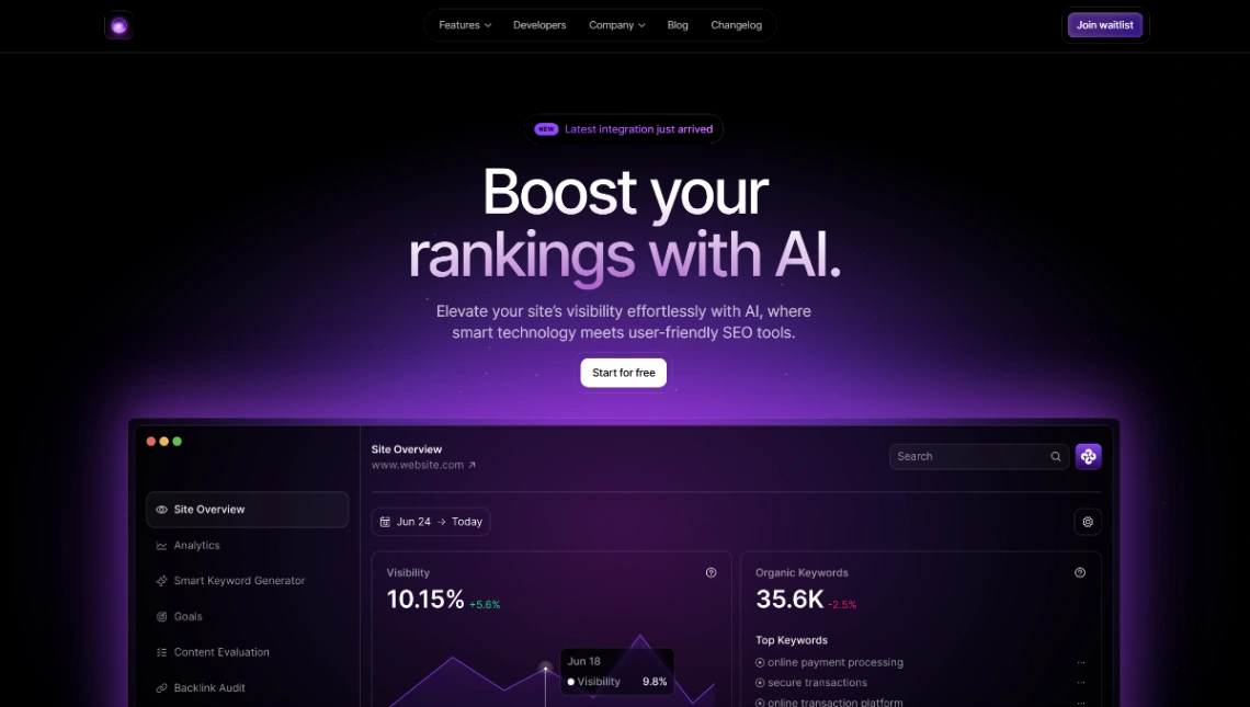 Elements AI Website website template
