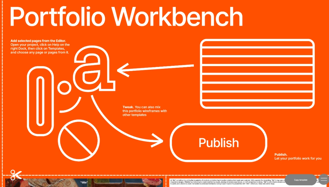 Portfolio Workbench website template