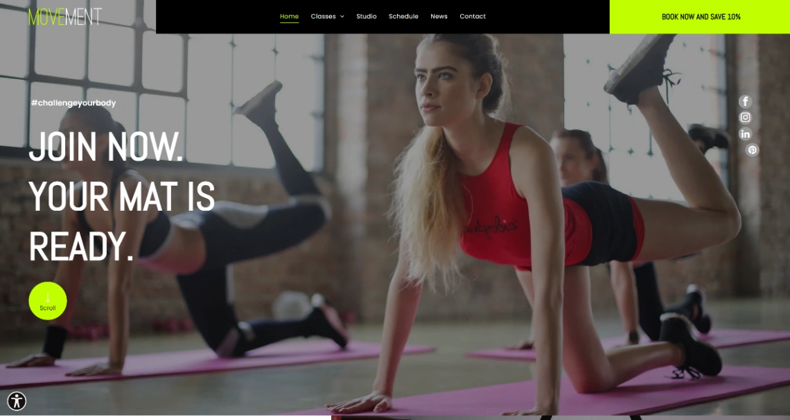 Gym Fitness website template