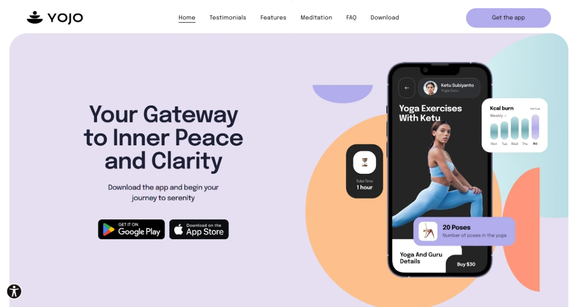 App Landing Page website template
