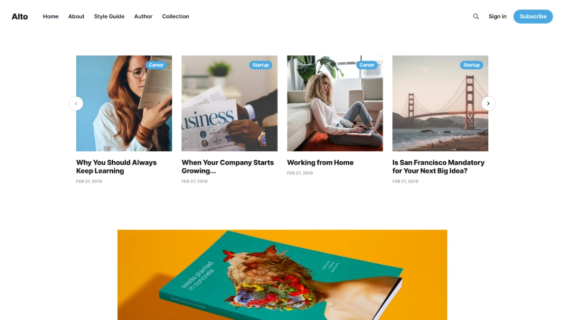 Career Newsletter website template