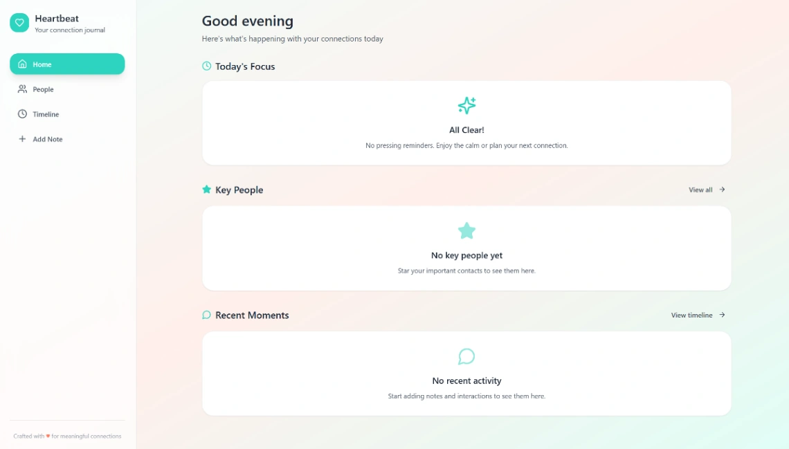 Personal Management App website template