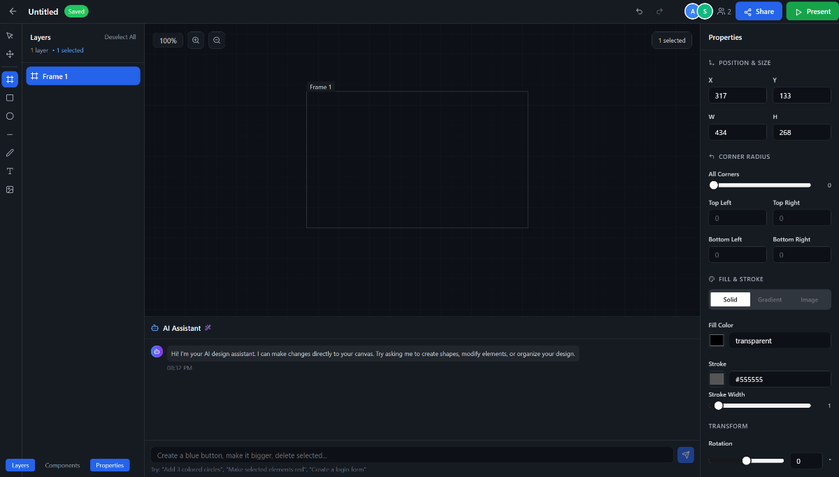 Design Platform App website template