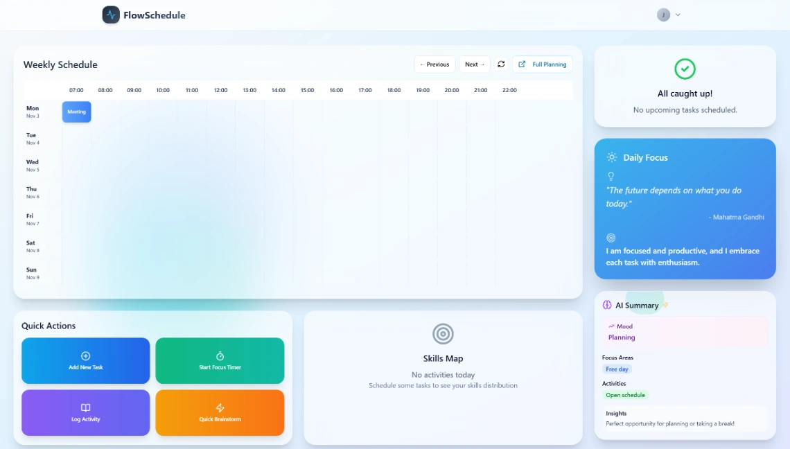 Productivity App website template
