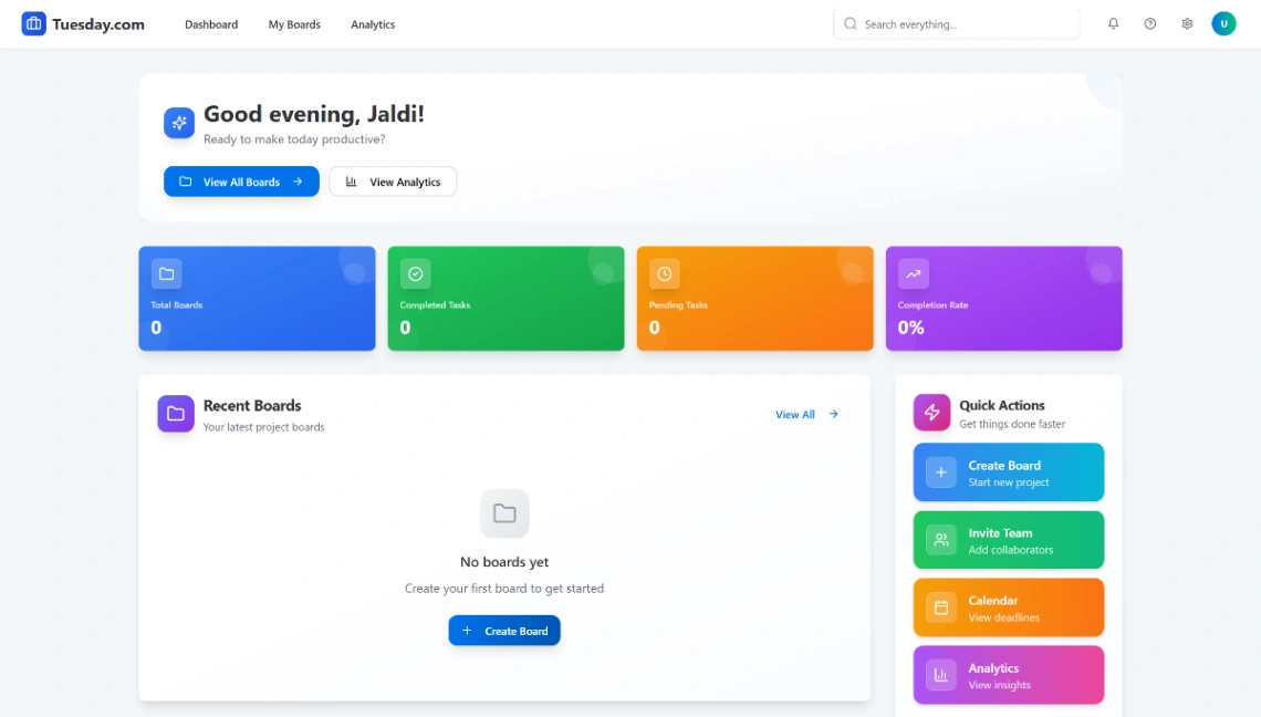 Task Management App website template