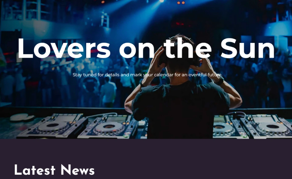 Music Website website template