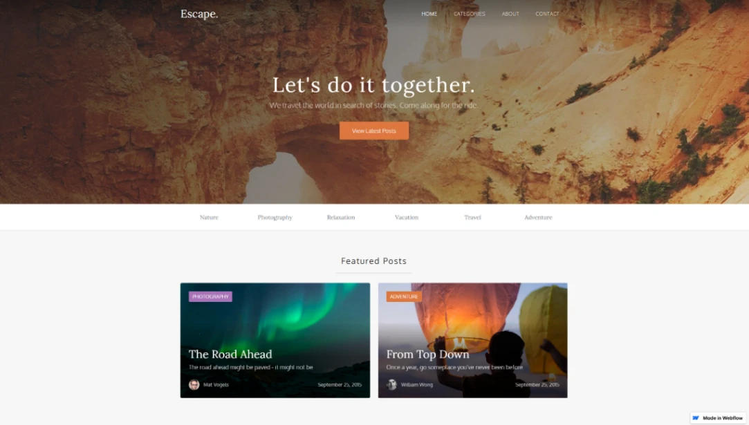 Blog & Editorial website template