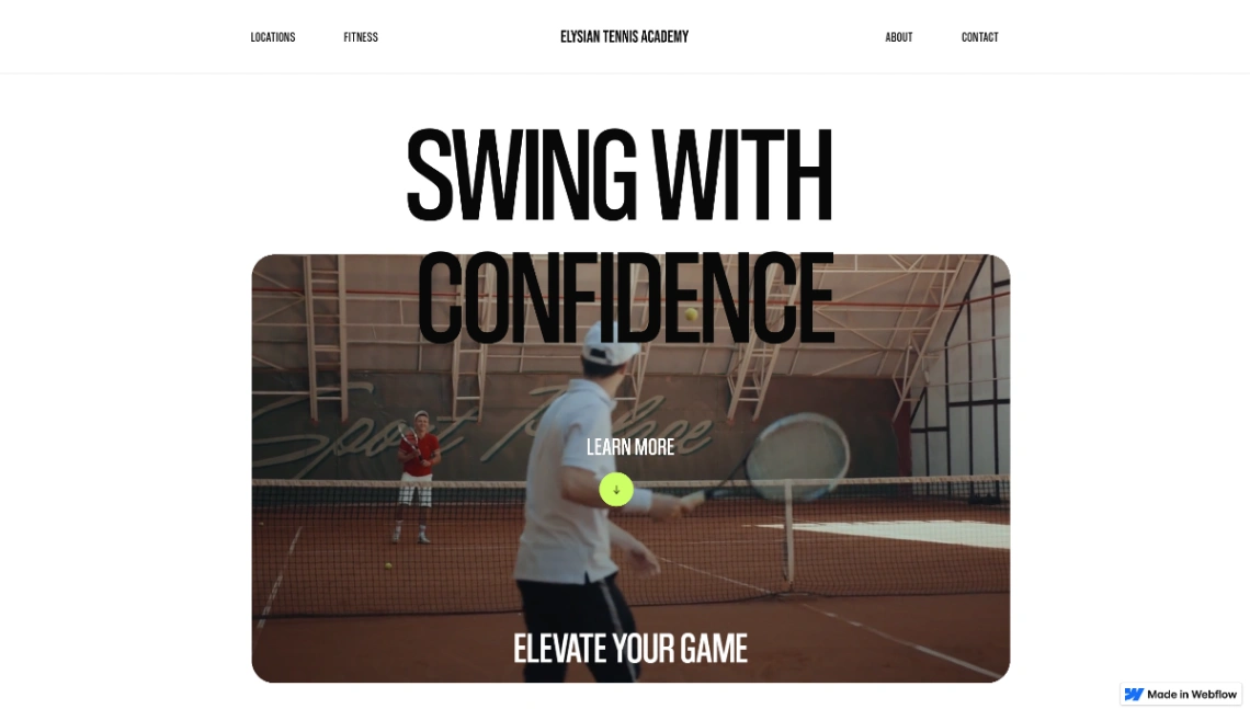 Tennis Academy website template