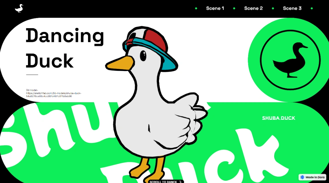 3D Landing Page website template