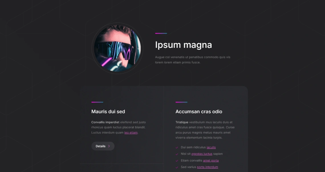 Personal Profile website template