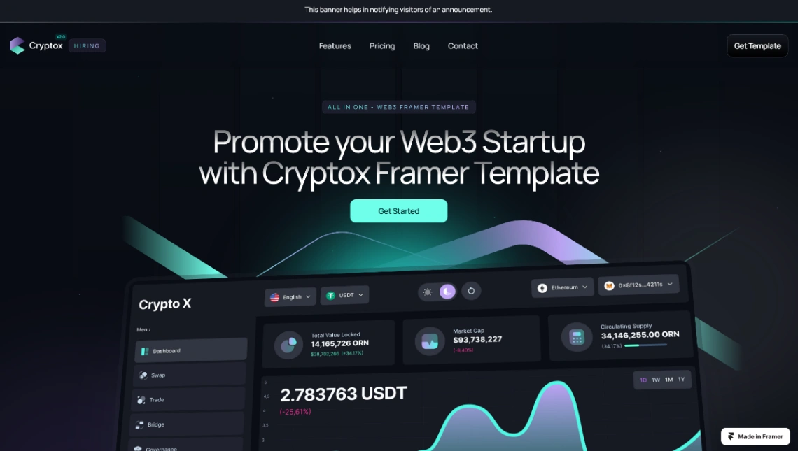 CryptoX - Dark AI, Web3 website template