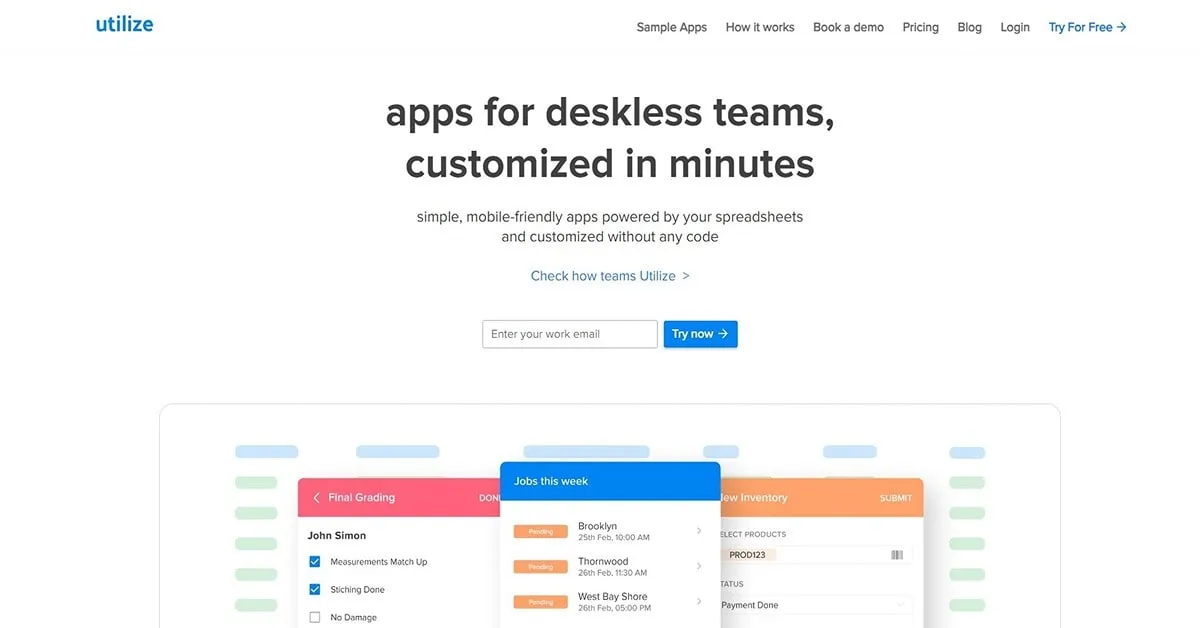 Deskless Workspace website template