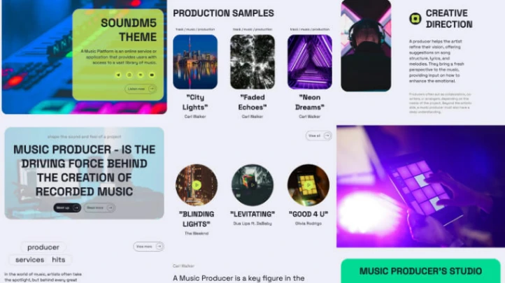 Music Website website template