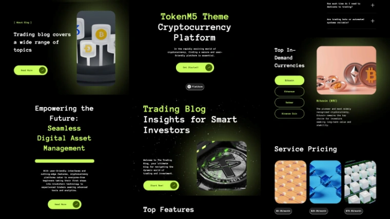 Blockchain Website website template