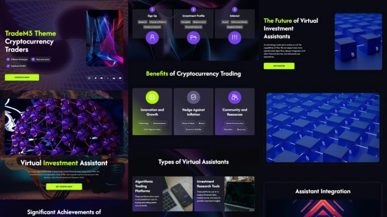 Fintech Website website template