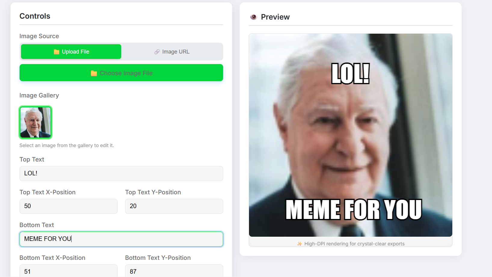 Meme Generator – Interactive Web Tool gallery image 1