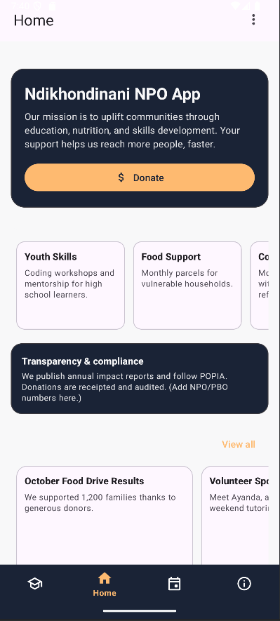 Ndikhondinani app screenshot