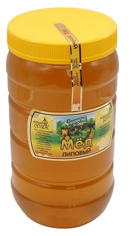 Мёд натуральный липовый 3 литра пэк