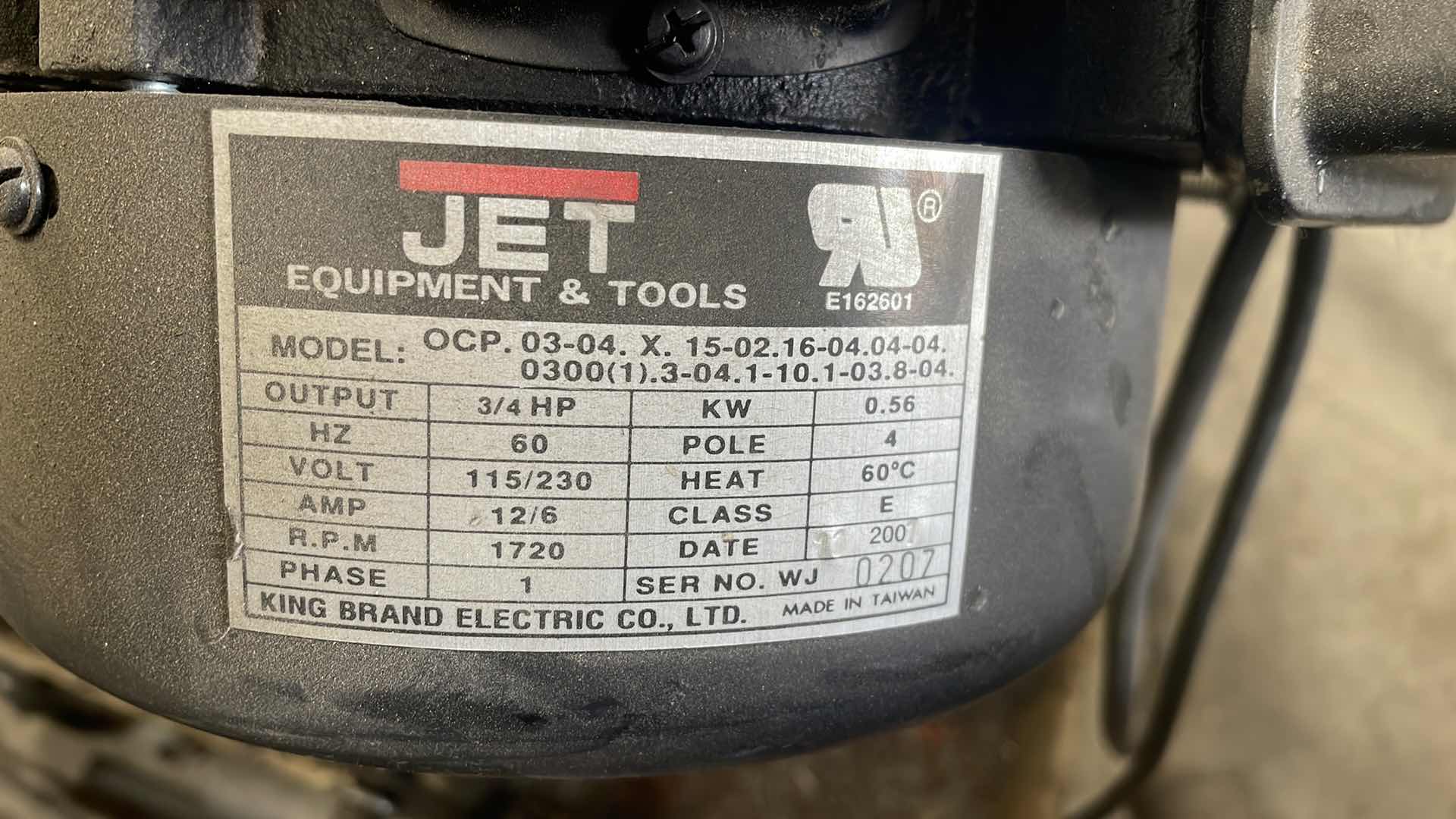 Photo 4 of JET EQUIPMENT & TOOLS HORIZONTAL 3/4HP BAND SAW