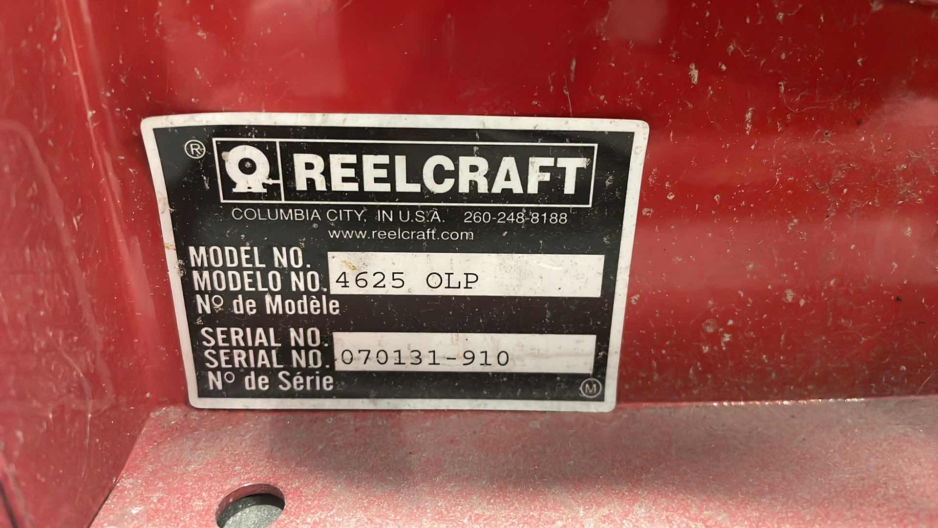 Photo 1 of REELCRAFT MODEL 4625OLP