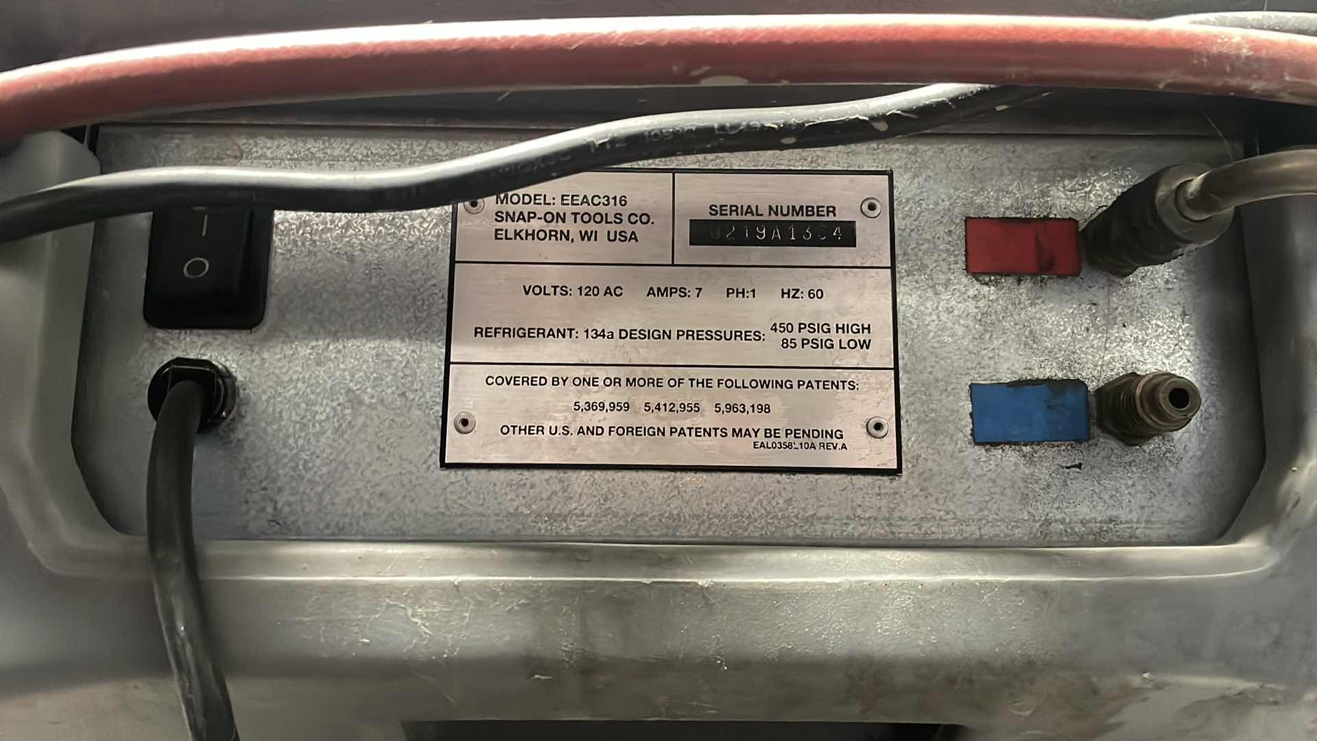 Photo 1 of SNAP-ON DIAGNOSTICS AIR CONDITIONING EQUIPMENT ECO XTREME EEAC316